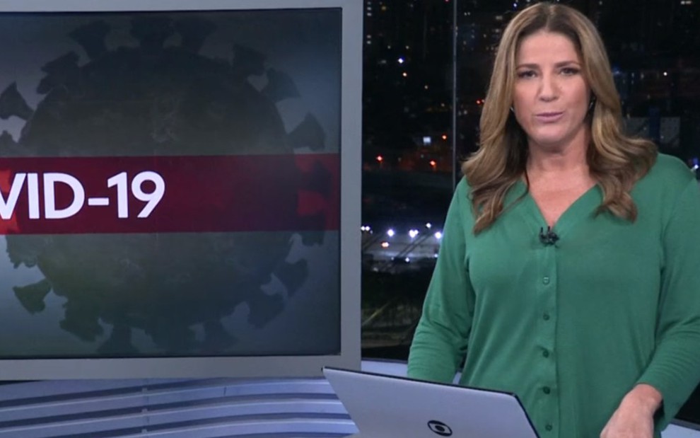 A jornalista Christiane Pelajo em chamada para o SP2 desta segunda (23), na Globo