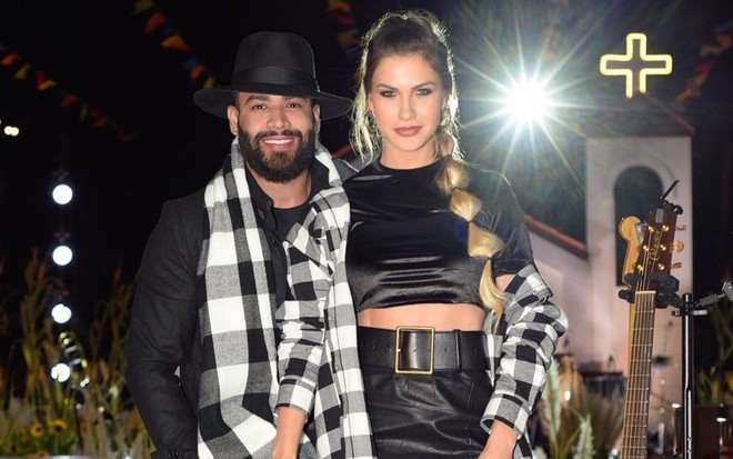 Gusttavo Lima e Andressa Suita em foto publicada em junho de 2020