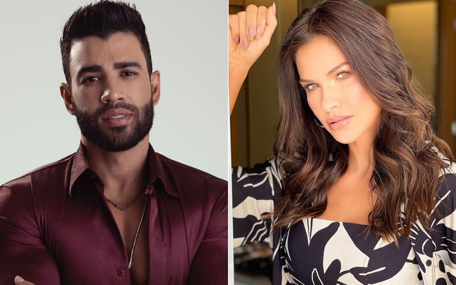 Montagem com Gusttavo Lima e Andressa Suita