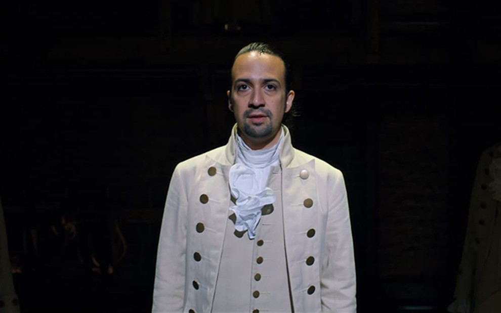 Lin-Manuel Miranda em cena do espetáculo Hamilton