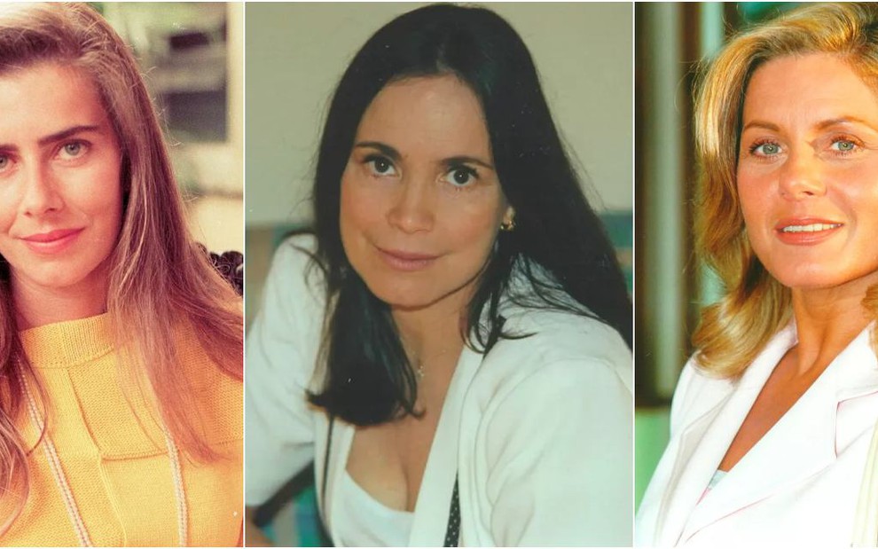 Maitê Proença, Regina Duarte e Vera Fischer caracterizadas como Helenas das novelas em 1991, 1997 e 2000, respectivamente