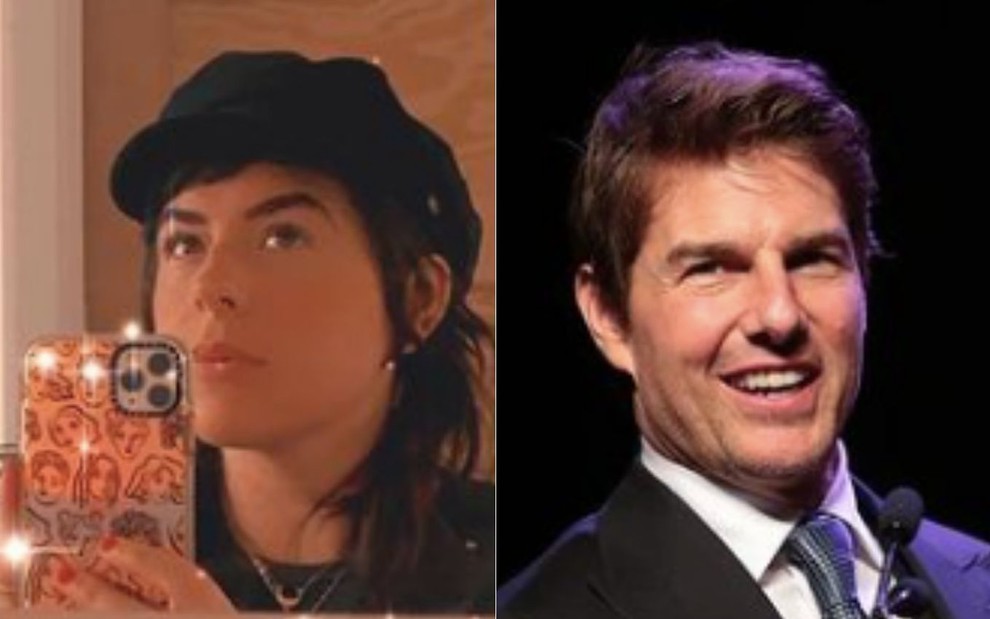 Montagem de fotos com a artista plástica Bella Kidman Cruise (à esq.) e o ator de Hollywood Tom Cruise (à dir.)