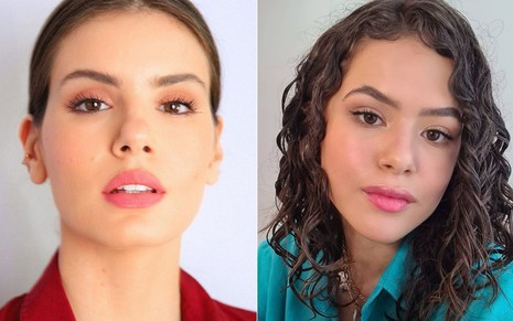 Montagem de fotos com as atrizes Camila Queiroz (à esquerda) e Maisa Silva (à direita)