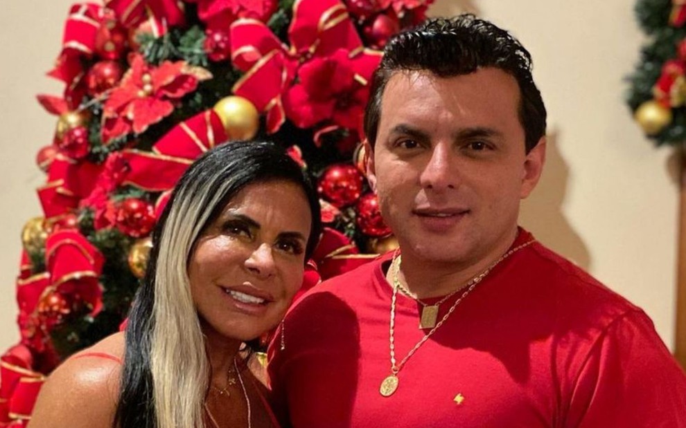 A cantora Gretchen com o marido, Esdras de Souza, em foto publicada no Instagram