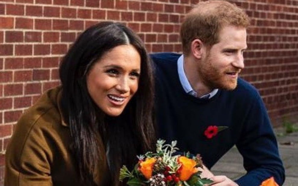 O casal Meghan Markle e o príncipe Harry em foto publicada no Instagram