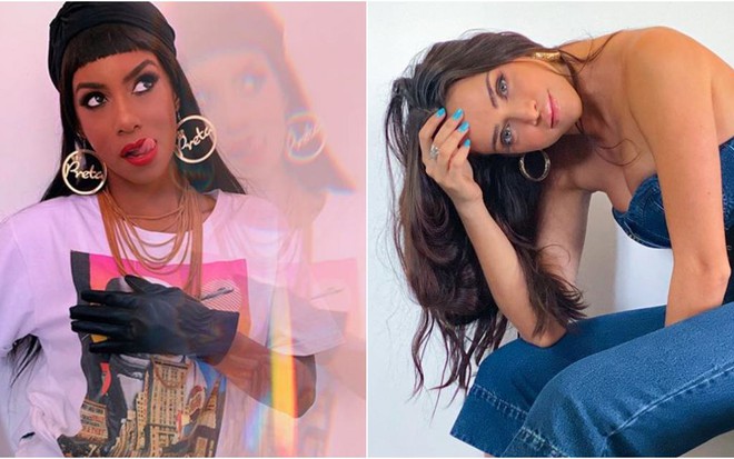 As bailarinas do Domingão do Faustão Ivi Pizotti (à esq.) e Jaque Ciocci em fotos publicadas no Instagram
