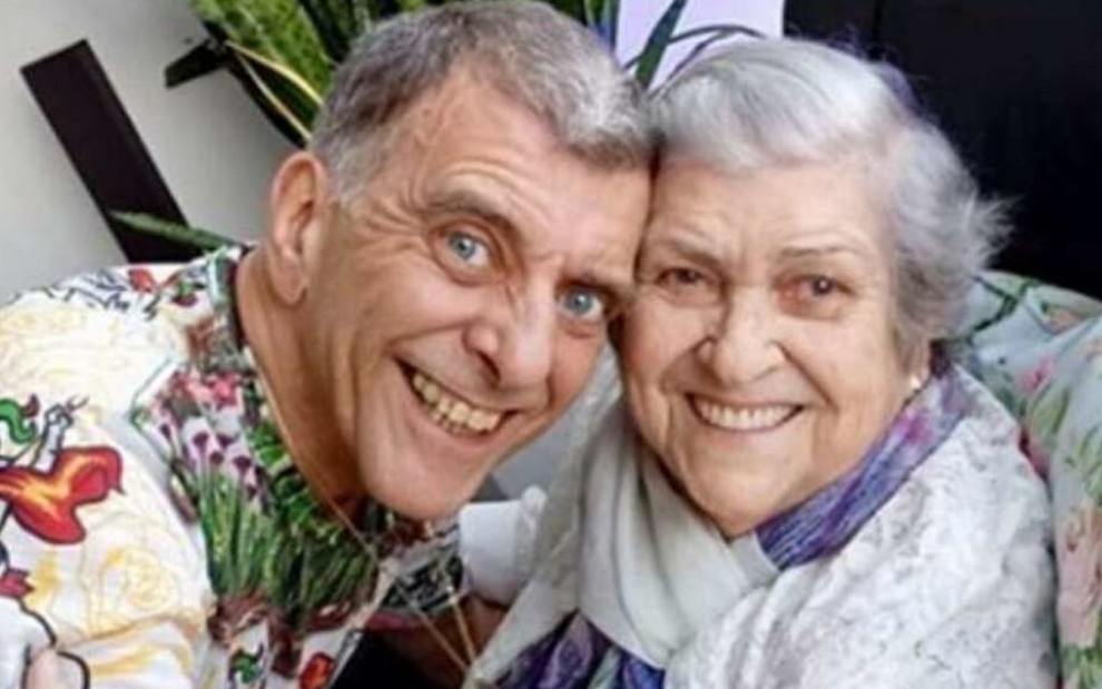 Jorge Fernando e sua mãe, Hilda Rebello, juntos em foto publicada no Instagram