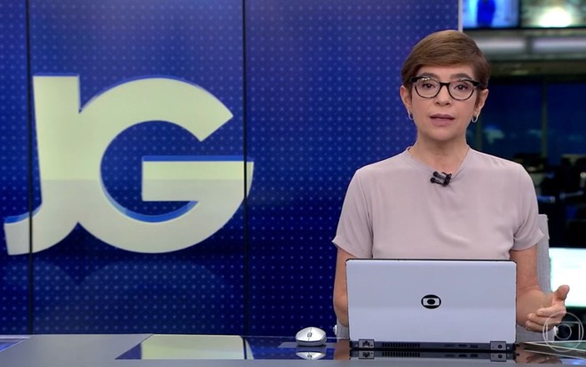 Renata Lo Prete na bancada do Jornal da Globo exibido na noite de quarta-feira (8)