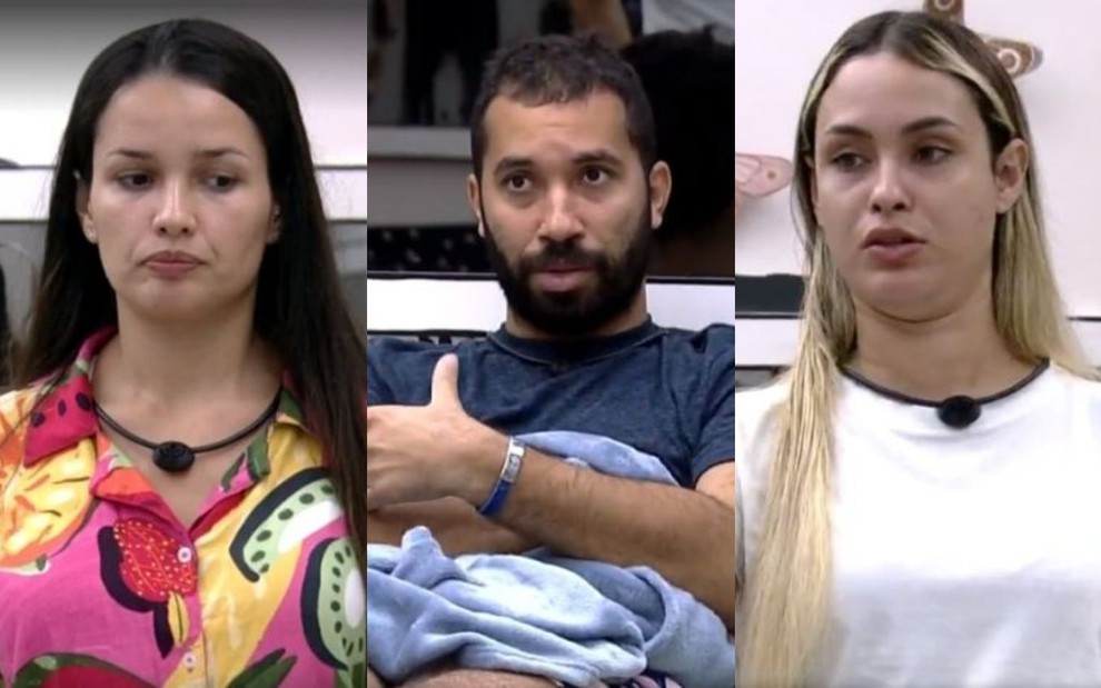 Montagem com Juliette Freire, Gilberto Nogueira e Sarah Andrade no BBB21