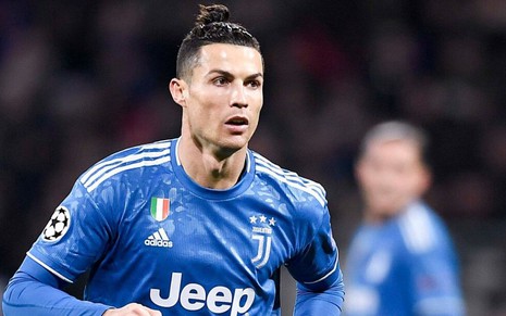 O atacante Cristiano Ronaldo em jogo da Juventus pelo Campeonato Italiano