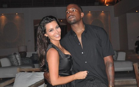 Kim Kardashian e Kanye West em foto compartilhada pela socialite no Instagram