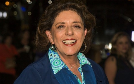 Leda Nagle na plateia do show de Roberto Carlos em setembro de 2019