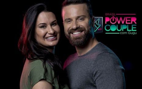 Letícia Vieira e Marlon Fabrício de Oliveira em foto para o Power Couple 3, em 2018