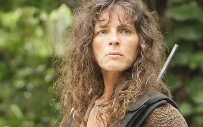 Imagem de Mira Furlan caracterizada como Danielle Rousseau em cena de Lost