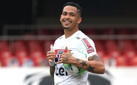 Imagem de Luciano durante jogo do São Paulo pelo Campeonato Brasileiro 2020