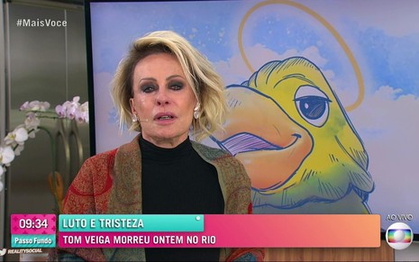 Ana Maria Braga chora no Mais Você desta segunda-feira (2), na Globo