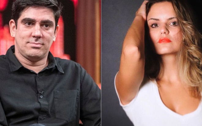 Montagem de fotos de Marcelo Adnet e da atriz Analu Bastos