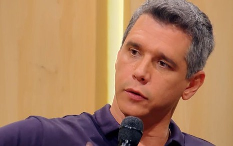 Márcio Garcia no comando do Tamanho Família, na Globo, em 21 de julho de 2019 