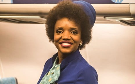 Mary Sheyla em foto de divulgação para Brasil A Bordo (2018), na Globo