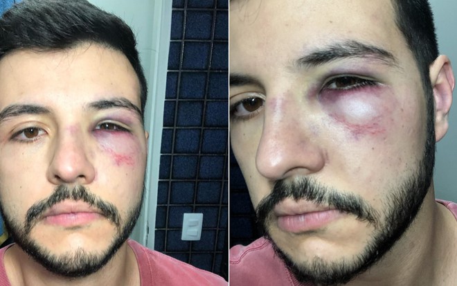 Matheus Ribeiro em sua apresentação na Record, em Brasília