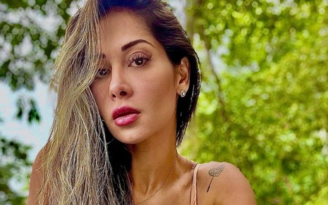 Mayra Cardi em publicidade para seu Instagram em janeiro de 2021