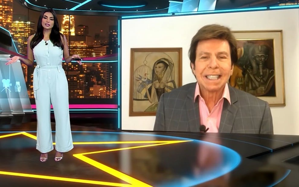 Imagem de Flávia Noronha e Nelson Rubens no TV Fama