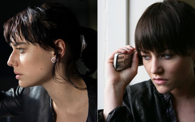 Montagem com fotos das atrizes Ana Hartmann e Jamie Winstone, com jaquetas de couro parecidas, em cenas de Reality Z e Dead Set, respectivamente