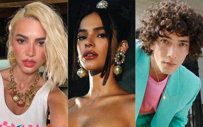 Montagem com os atores Manu Gavassi, Bruna Marquezine e o chileno Jorge López