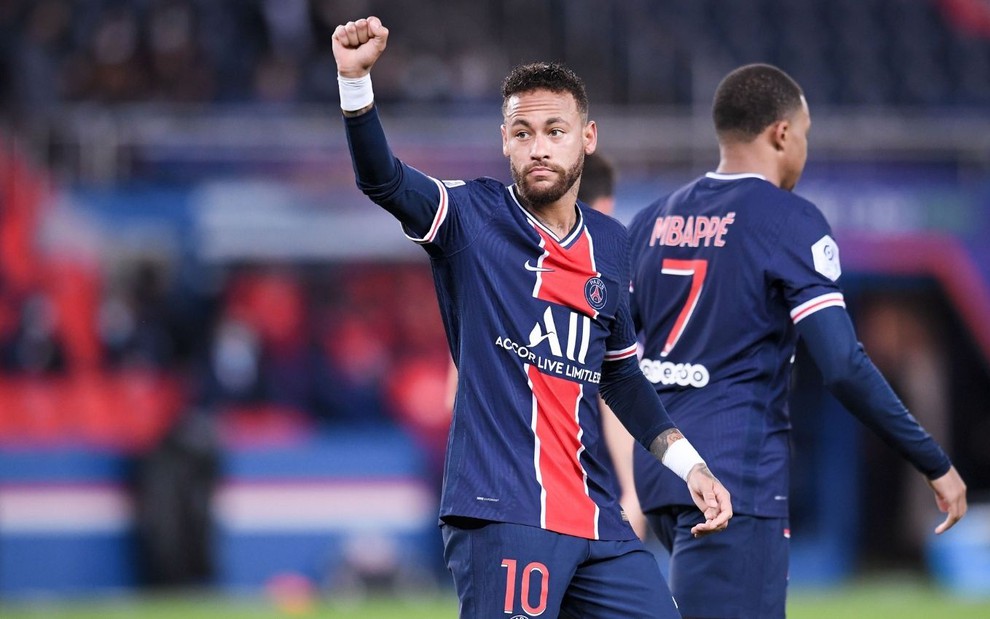 Neymar em ação pelo Paris Saint-Germain