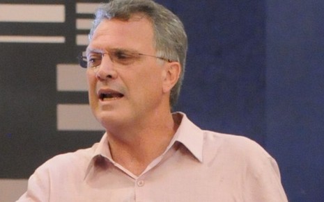 Pedro Bial no comando do Big Brother Brasil, em 2009, na Globo