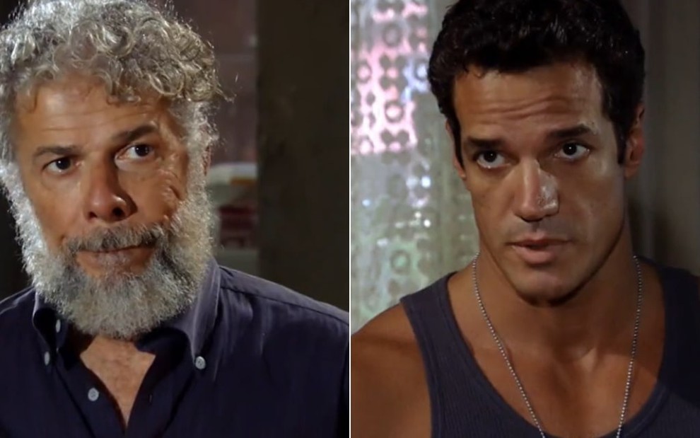 Montagem dos atores José Mayer (Pereirinha) e Carlos Machado (Ferdinand) em Fina Estampa
