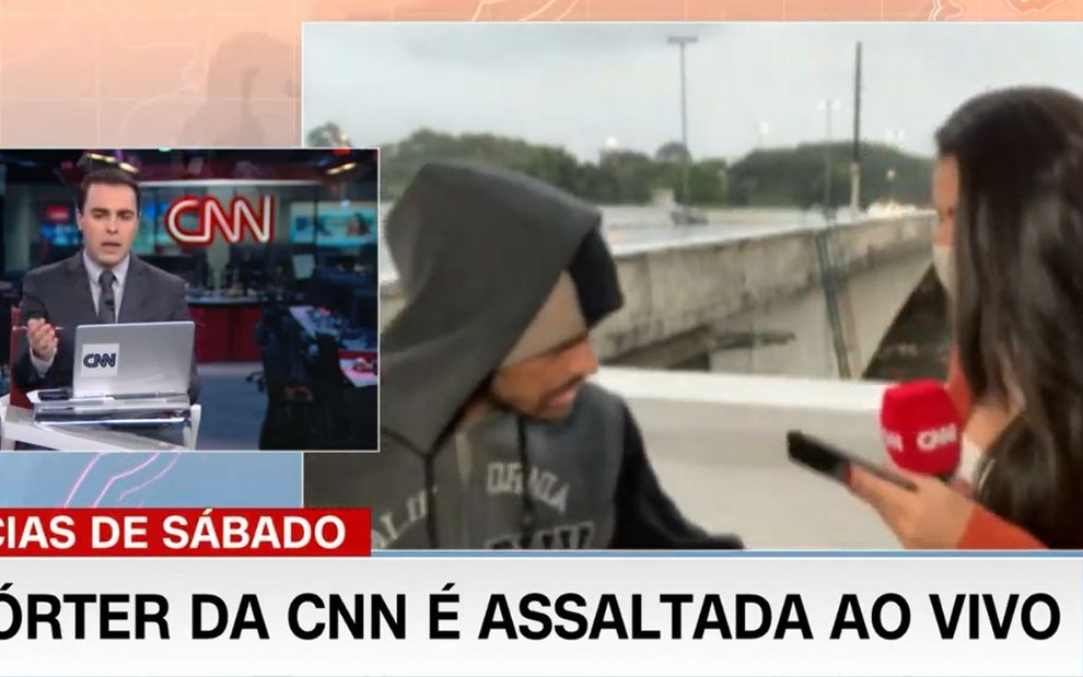 Rafael Colombo, da CNN Brasil, informa sobre o assalto sofrido pela repórter Bruna Macedo em 27 de junho