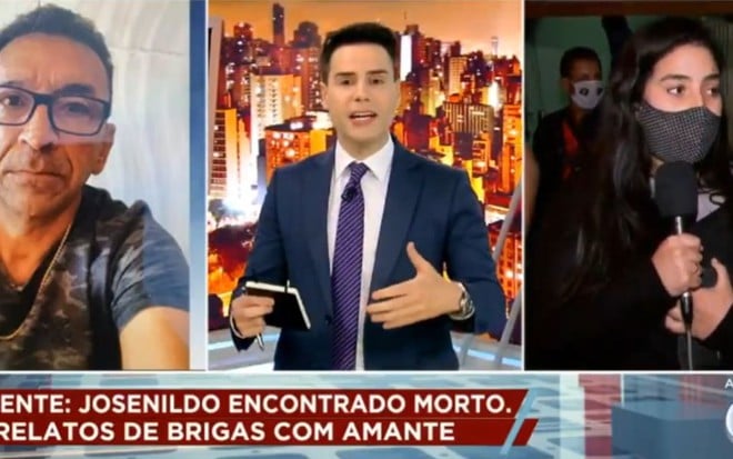 Reprodução de imagem de Luiz Bacci durante entrevista com filha da vítima