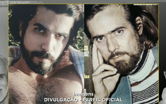 Imagem de reprodução Domingo Espetacular, da Record, com fotos de Anthony Junior e Francisco Cuoco