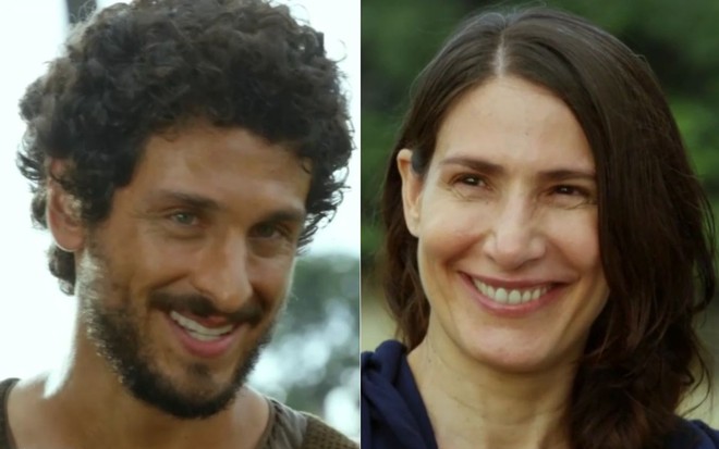 Montagem com os atores Mário Bregieira e Mário Bregieira em cena de Gênesis