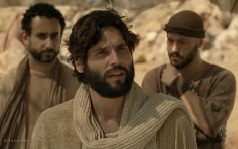 Jesus (Dudu Azevedo)em cena da novela bíblica da Record