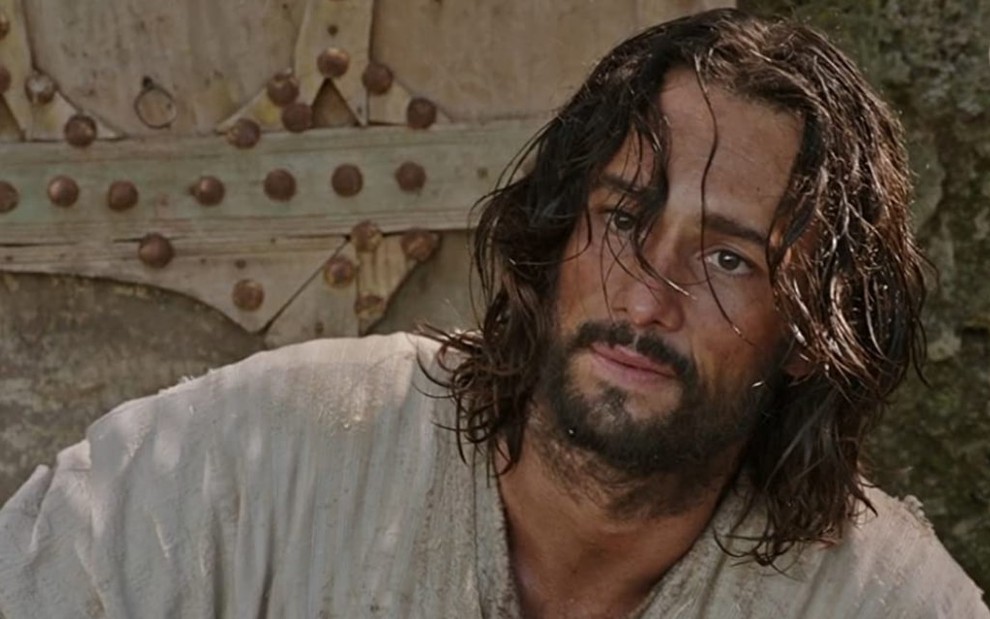 Rodrigo Santoro caracterizado como Jesus Cristo em cena do filme Ben-Hur (2016)