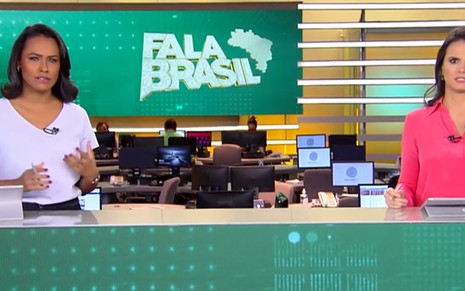 Salcy Lima e Roberta Piza na bancada do Fala Brasil nesta quinta-feira (13)