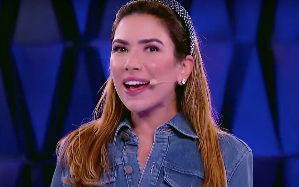 A apresentadora Patricia Abravanel na última edição de 2019 do Topa ou Não Topa
