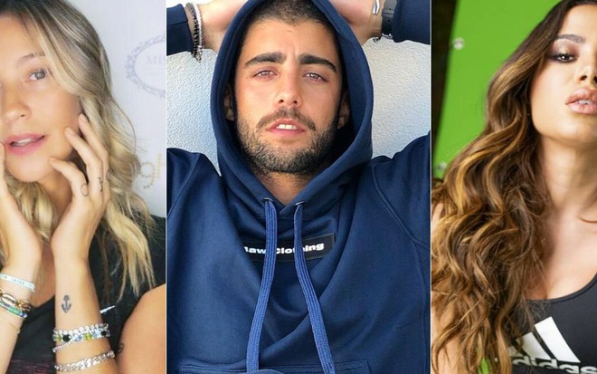 Montagem com imagens de Luana Piovani, Pedro Scooby e Anitta