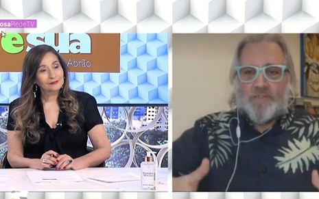 Sonia Abrão entrevista Leão Lobo no A Tarde É Sua, da RedeTV!, em 8 de outubro de 2020