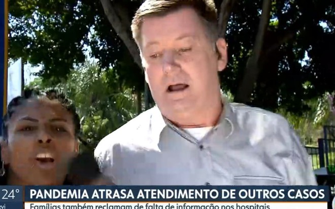 Imagem de Renato Peters em link ao vivo do SP1