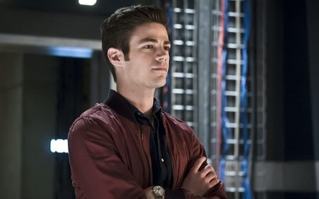 Grant Gustin como o protagonista Barry Allen em cena de The Flash