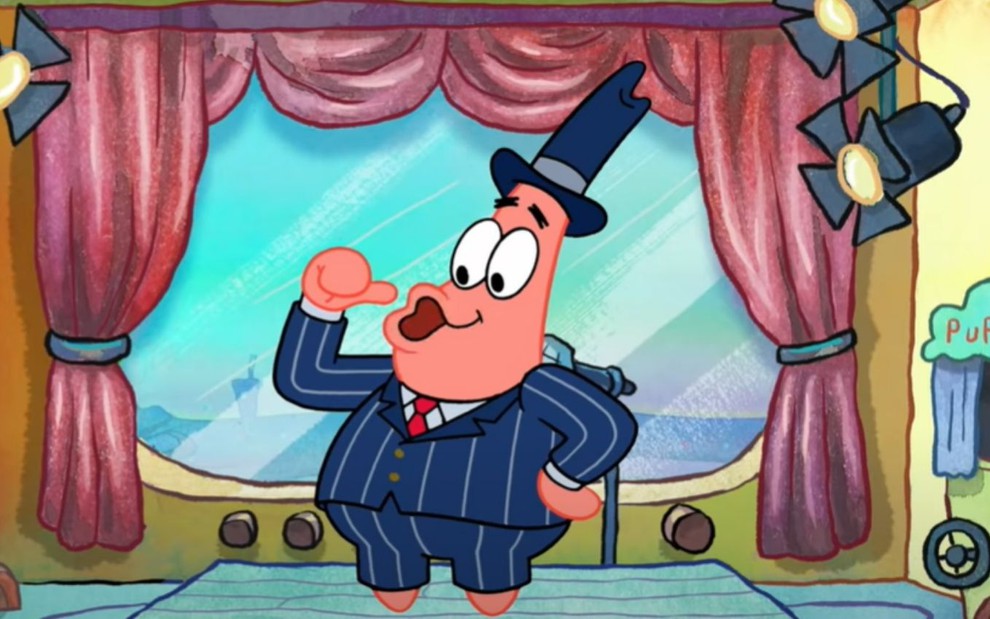 Patrick em cena da série derivada de Bob Esponja