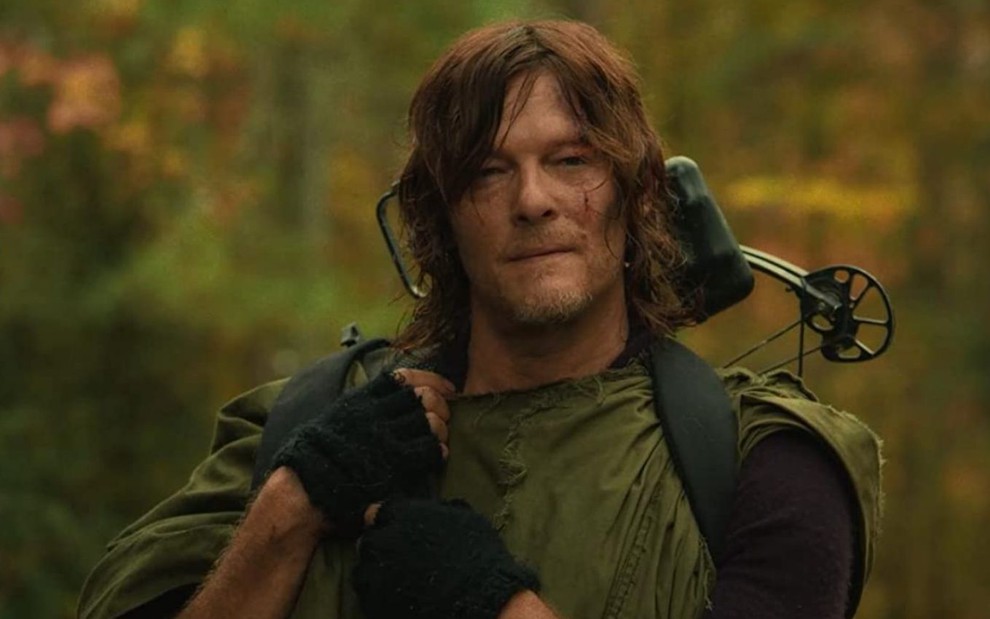 Norman Reedus como Daryl em cena da 10ª temporada de The Walking Dead