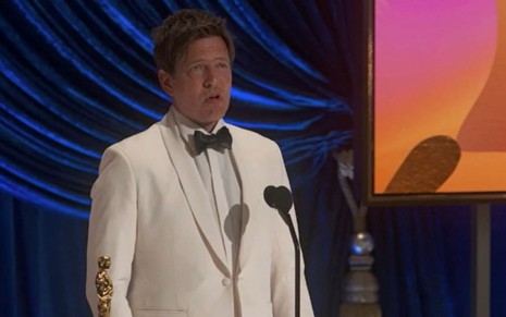 Thomas Vinterberg durante o seu discurso no Oscar 2021