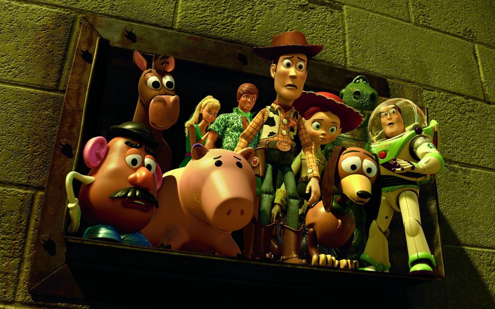 Os brinquedos da animação Toy Story 3