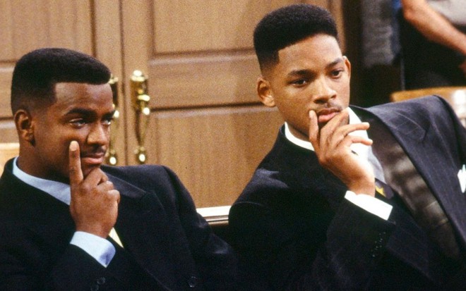 Alfonso Ribeiro e Will Smith em cena da série Um Maluco no Pedaço