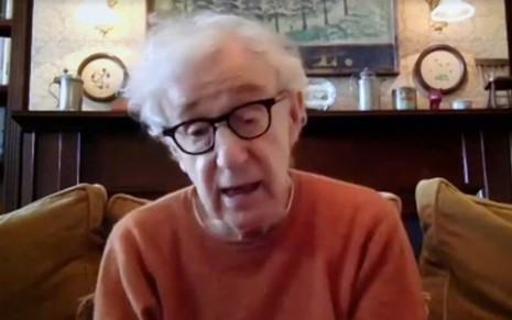 Woody Allen durante participação no programa Conversa com Bial na madrugada desta terça (9)