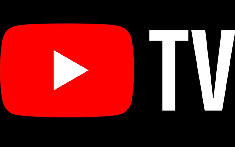 Logotipo do YouTube TV com fundo preto